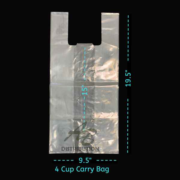 4 Cup Plastic Bag