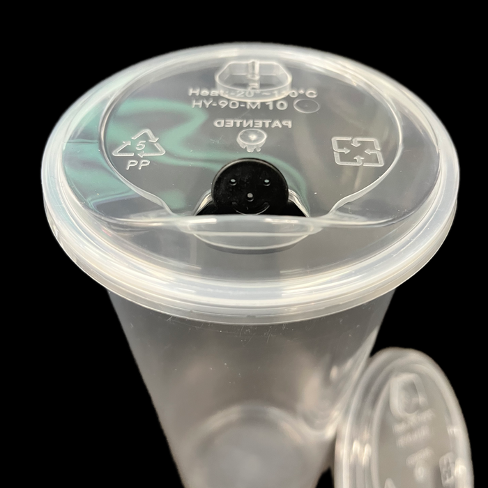 Cap Lid Clear with Stopper - 90mm